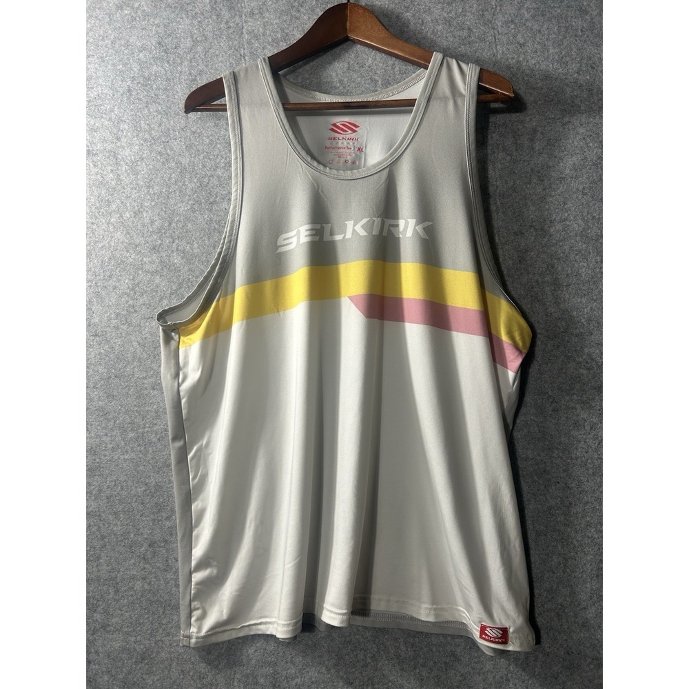 Selkirk Sport Pickleball Performance Tank Tops XL Pink Gray 2 Shirt Lot Mcguffin